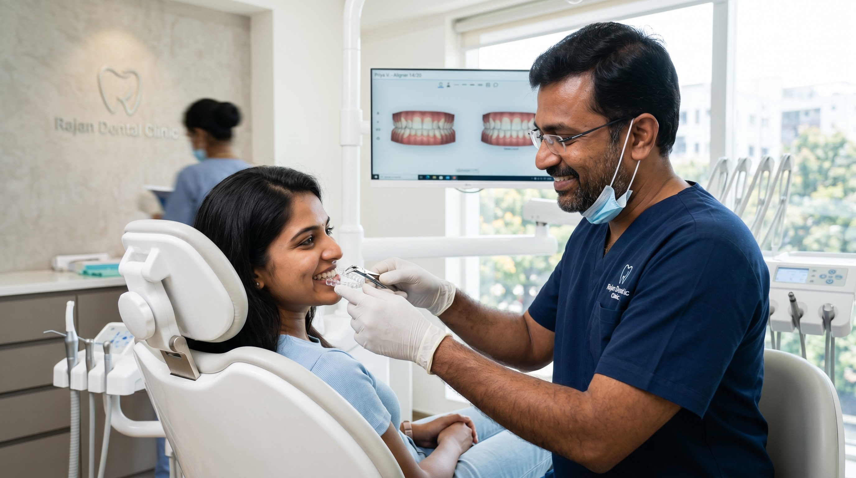 Invisible aligner correction